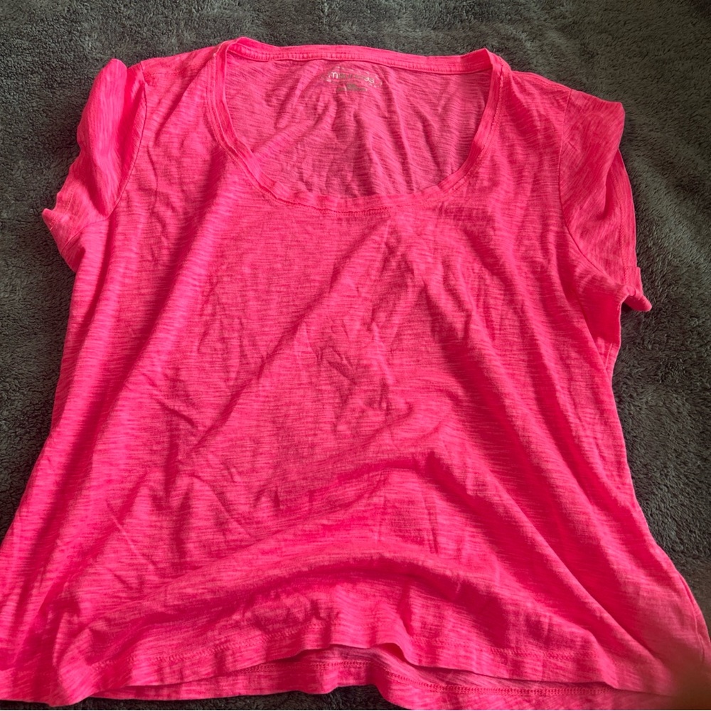 Maurices Pink Relaxed Short Sleeve T-Shirt